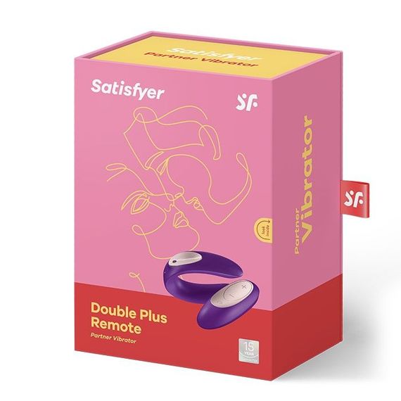 Вібратор для пар Satisfyer Double Plus Remote з пультом ДК та двома моторчиками | Зображення 1