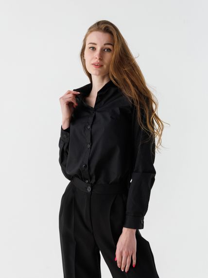 Сорочка однотонна жіноча 694 baza 3XL Чорний (2000990485748D) shop (2000990485748) | Зображення 3