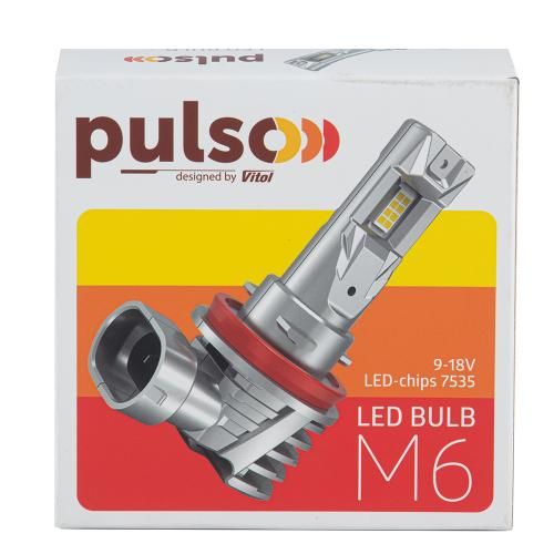 Лампи PULSO M6-H4/LED-chips 7535/9-18v/2x28w/6000Lm/6500K | Зображення 2