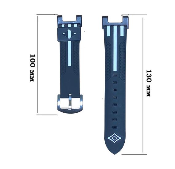 Силиконовый ремешок Primolux Dart для часов Xiaomi Amazfit T-Rex (A1918) / T-Rex Pro (A2013) - Black&White | Зображення 4
