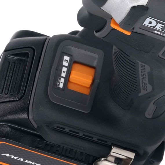 Набор из двух инструментов аккумуляторных бесщеточных McLaren F1 TEAM LIMITED EDITION DeWALT DCK200MM2T | Зображення 9