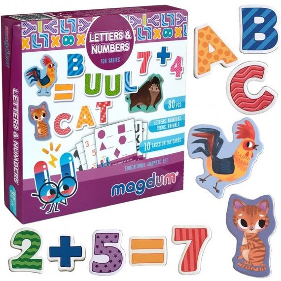 Набор магнитов Magdum "Буквы и цифры" ML4031-09 EN