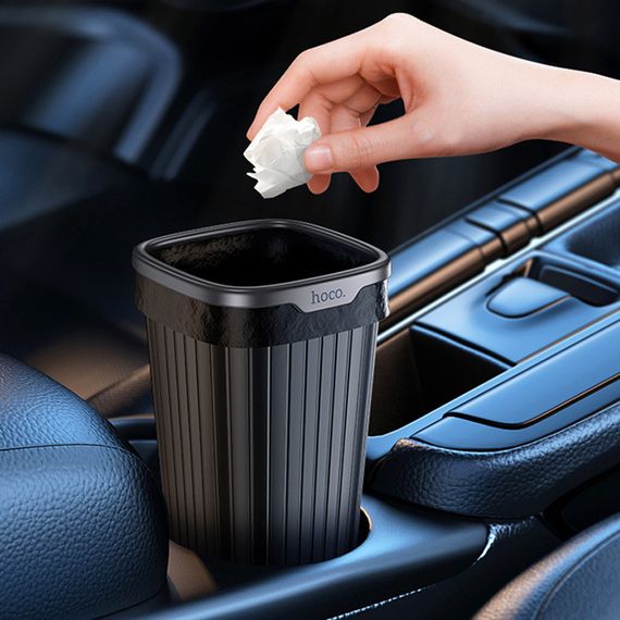 Автомобильный контейнер для мусора в подстаканник Hoco ZP12 Black | Зображення 6
