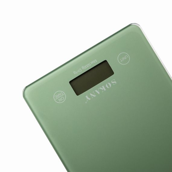 Ваги для кухні Sokany до 5 кг електронні на батарейках Зелені Lugi SK-19027GR | Зображення 1