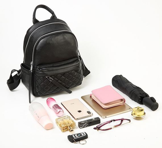 Жіночий шкіряний рюкзак міський. Модний рюкзак жіночий. Рюкзак з натуральної шкіри чорний 49334 | Зображення 1