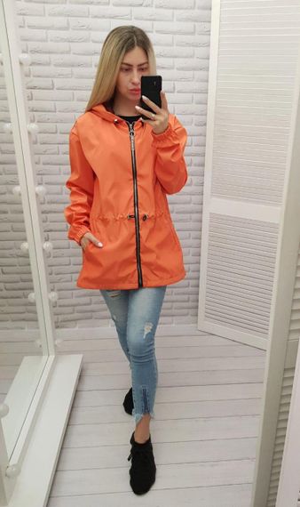 вітровка жіноча помаранчева А101 | Зображення 7