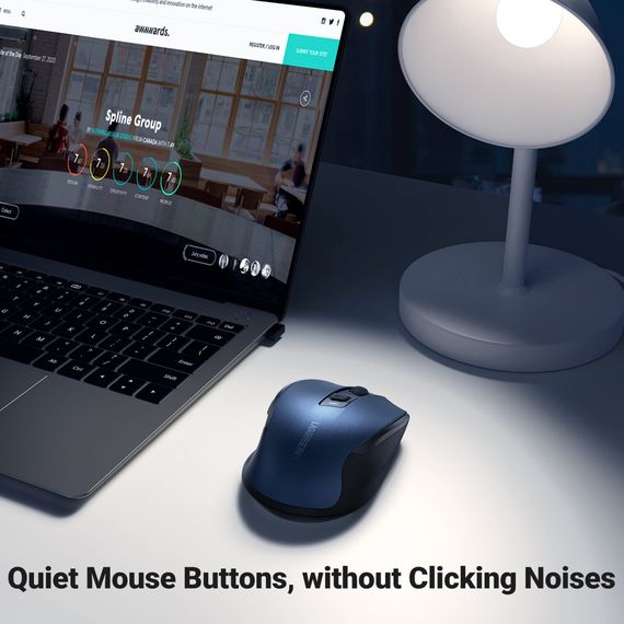 Мишка Ugreen MU006 Ergonomic Wireless Blue (15064) | Зображення 9