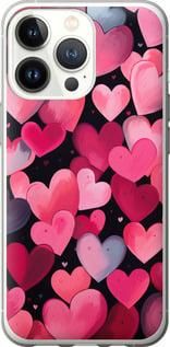 Чохол на iPhone 13 Pro Сердечка 4 із пластику FCh_019912