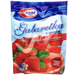 Залізне (галаретка) зі смаком полуниці Galaretka Kraw Pak, у пакетиках 70 г, Польща, оригінал