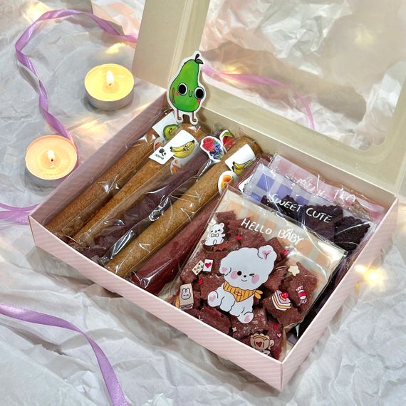 Набір пастили -  7 смаків фруктово-ягідноЇ пастили та 3 смаки йогуртовоЇ пастели-карамельки, 300г. | Зображення 1