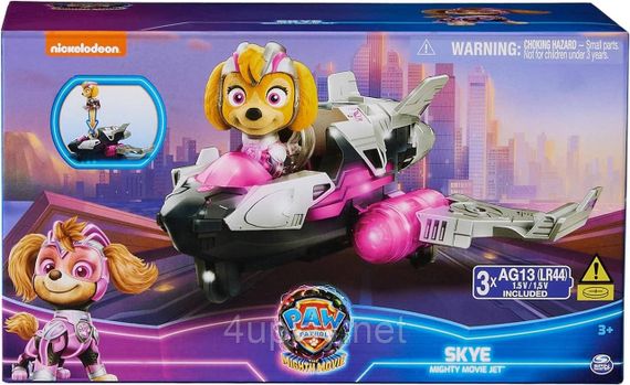 Щенячий Патруль Мегакіно 2023: Літак та фігурка Скай. Paw Patrol Skye Mighty Movie Jet. Світло, звук | Зображення 1