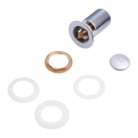 Донний клапан для раковин Kroner KRM - C962-1 1 1/4" з переливом (CV022945) | Зображення 1