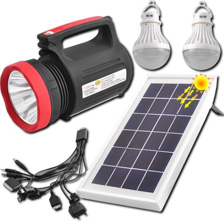 Переносний ліхтар XPRO 1902 T з функцією павербанку, 5W+22SMD, 2 лампи 3W, вбудований акумулятор та сонячна батарея (44737-_724) | Зображення 1