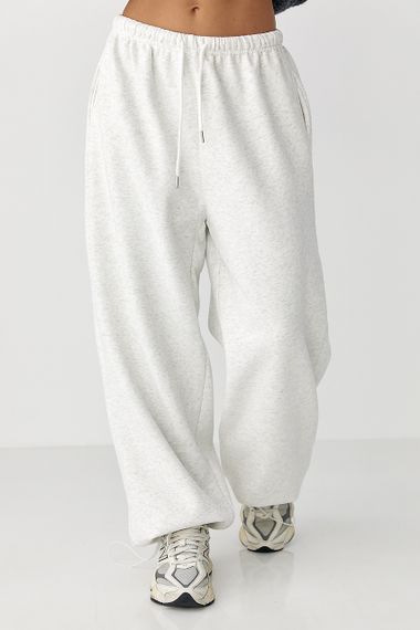 Спортивні штани з плюшевим начісом - світло-сірий цвет, M (є розміри)