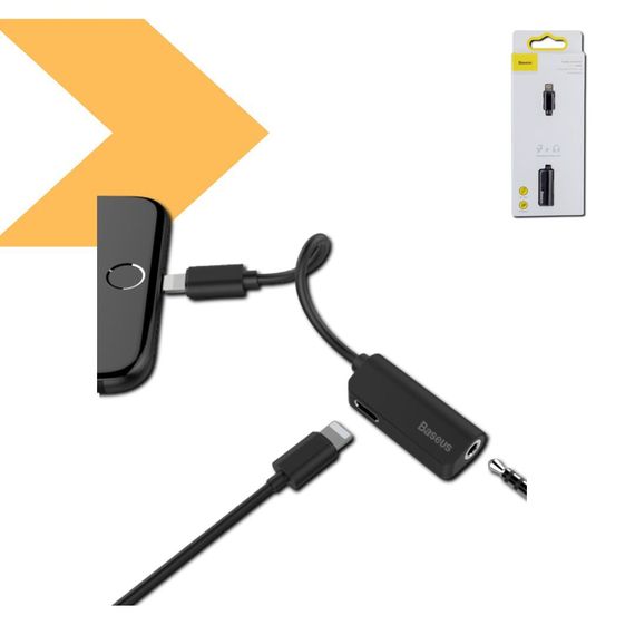 Перехідник Baseus Male Lightning to 3.5mm + Lightning Call XPRO (34332-01_381) | Зображення 1