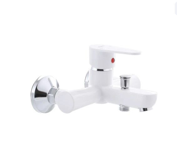 Змішувач для ванни Plamix Vega-009 Білий (без шланга і лійки) (PM0573)