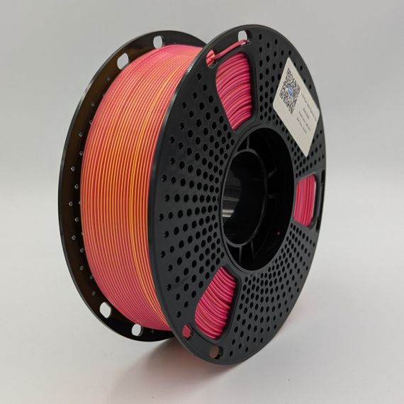 Опт и роздр.Двокольоровий філамент для 3D-принтера MT PLA+, 1.75 мм, червоний-золотий, 1 кг (3DMT-PLA+1.75-01-RG)