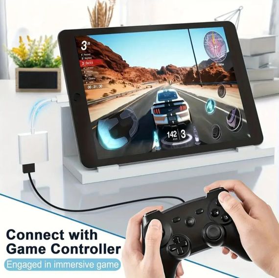 Универсальный кард-ридер 3-в-1 (SD/TF/CF) с Type-C и USB-портами, OTG-адаптер для телефонов, ноутбуков и др. | Зображення 3