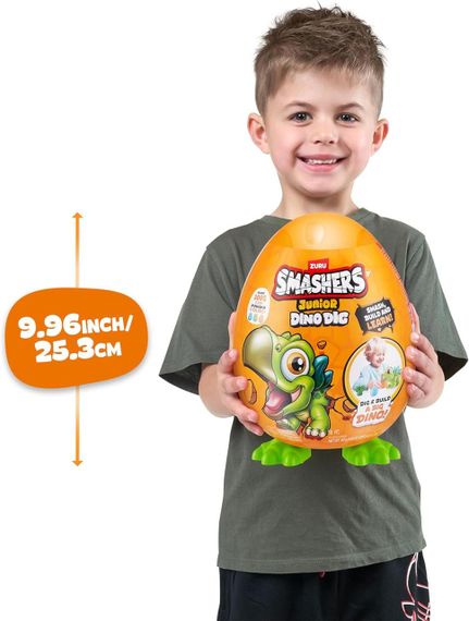 Ігровий набір з динозавром Трицератопс та тістом для ліплення Zuru Smashers Junior Dino Triceratops | Зображення 1