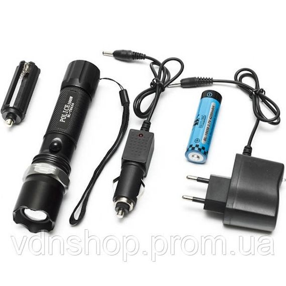 Портативный светодиодный фонарь с USB-зарядкой Bailong 8626, Фонарь водозащищенный EO-97 | Зображення 7