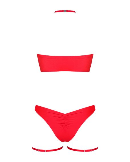 Новорічний ігровий костюм снігуроньки Obsessive Kissmas set Червоний L/XL | Зображення 3