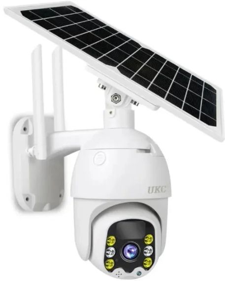 Поворотная уличная IP Solar камера PTZ видеонаблюдения с солнечной панелью