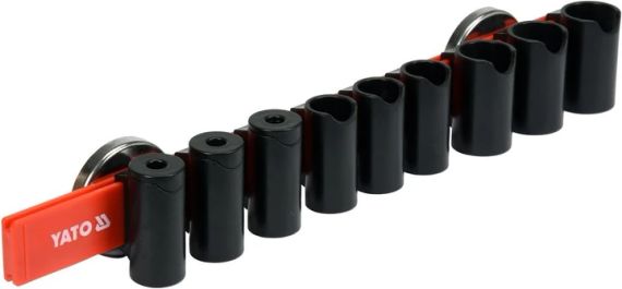 Рейка пластик магніт тримач для 9 інструментів 350х50х40 мм YATO YT-08354