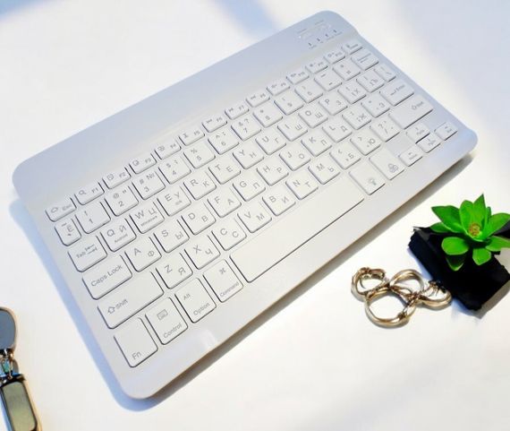 Бездротова клавіатура Primo KB02 Bluetooth з підсвічуванням - White | Зображення 2