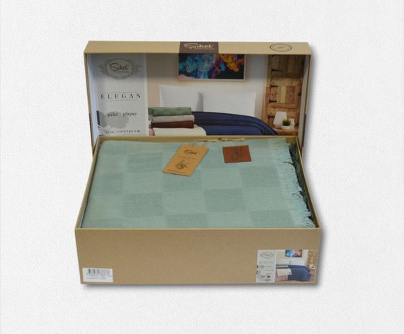 Вафельне покривало Sikel 210×240 см. Elegan Yesil | Зображення 2