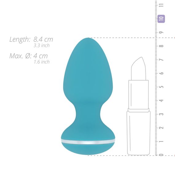 Анальна вібропробка Cala Azul – Blanca Vibrating anal plug, 10 режимів | Зображення 5