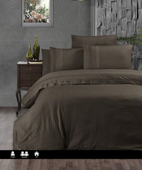 Постельное белье First Choice Ranforce Deluxe 200 х 220 см Gala Brown