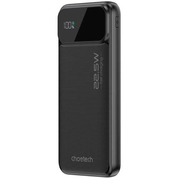 УМБ Choetech 10000mAh 22.5W PD,QC3.0 2USB-A+USB-C Black | Зображення 3