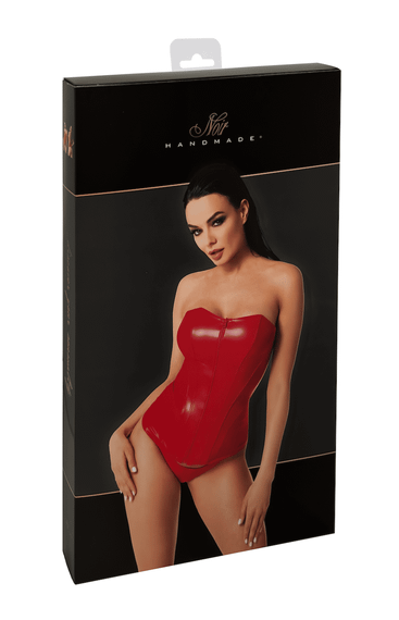 Корсет Noir Handmade F355 Powerwetlook corset Красный L | Зображення 7