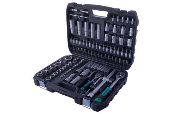 Набор насадок (инструментов) торцевых c трещоткой CrV 1/4, 1/2 (72Т) (108шт)