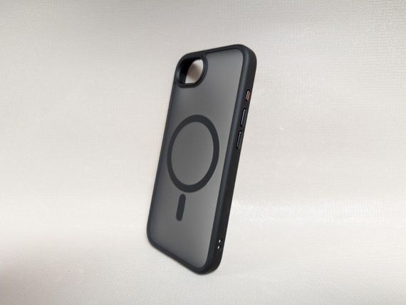 Чохол для iPhone 16e / Айфон 16е, WAVE, матовий, soft-touch, MagSafe, напівпрозорий, чорний | Зображення 4