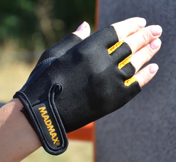 Рукавички для фітнесу MadMax MFG-251 Rainbow Orange L | Зображення 4