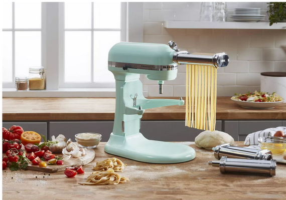Міксер планетарний KitchenAid Stand Mixer Professional Plus 5 5 QT Bowl-Lift - Ice Blue 5KV25G0XIC | Зображення 2