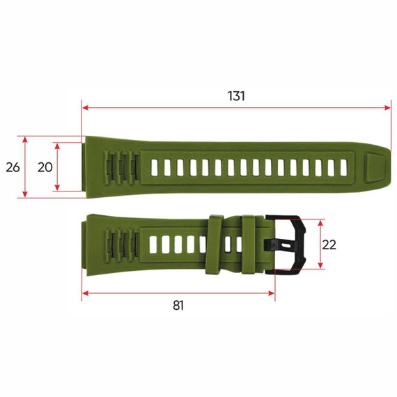 Ремешок для смарт часов АК45 Army Green | Зображення 2