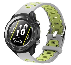 Спортивний ремінець Primo Perfor Classic для годинника Huawei Watch 2 - Grey&Green