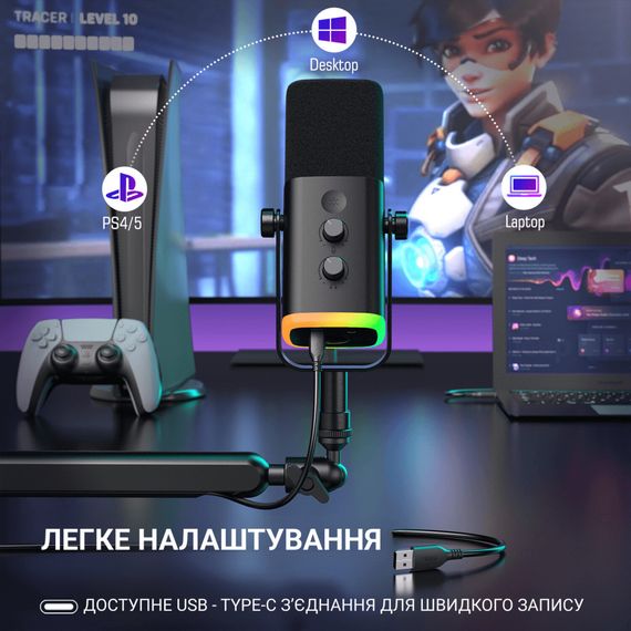 Мікрофон Fifine TAM8 USB Black (TAM8) | Зображення 7