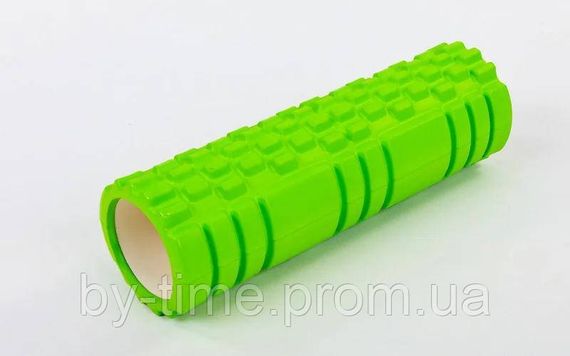 Масажний ролик EasyFit Grid Roller 45 см v.2.1 Салатовий | Зображення 1