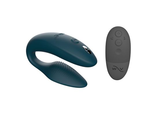 Вібратор для пар We-Vibe SYNC 2 Green Velvet — Bluetooth We-Connect, водонепроникний, магнітна зарядка | Зображення 2