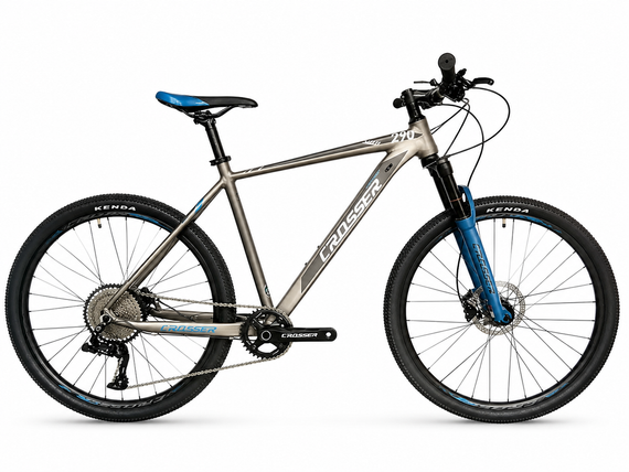 Велосипед гірський 29" Crosser Solo рама 21", 1x12 L-TWOO AX, гідравліка Shimano MT200, повітряна вилка Синій