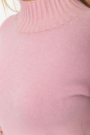 Кофта жіноча однотонна, колір світло-рожевий, 244R2028 | Зображення 4