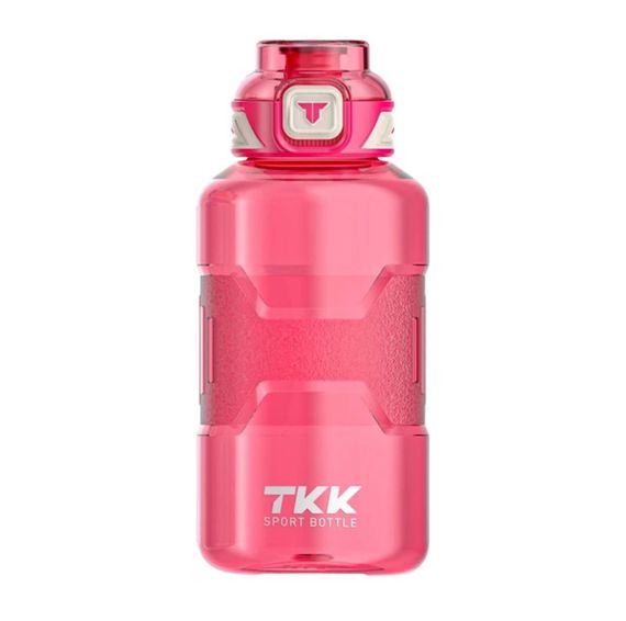 Спортивна пляшка TKK 1500 мл (1.5 л) — Рожева Tritan BPA-free, ударостійка еко-пляшка з антиковзкою вставкою | Зображення 1