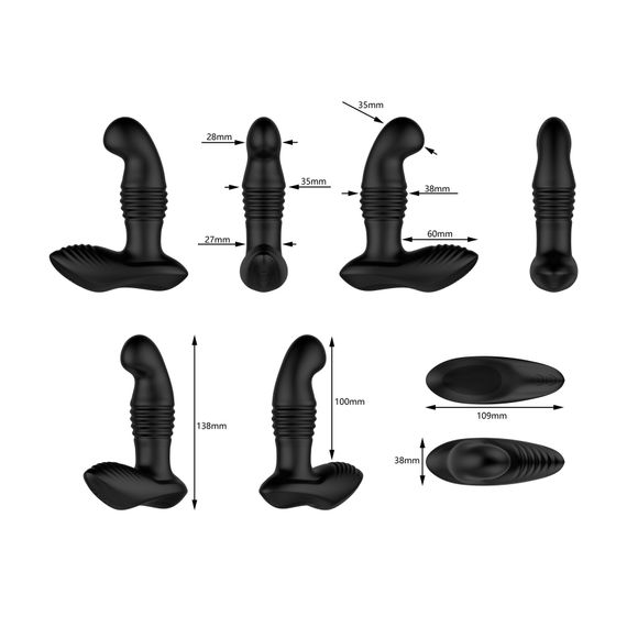 Массажер простаты Nexus Thrust Prostate Edition, вибрация и пульсация, пульт ДУ | Зображення 6