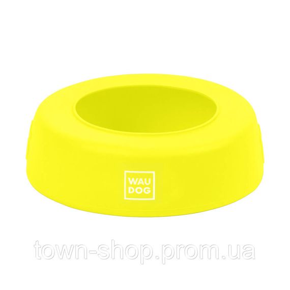 Миска-непроливайка  WAUDOG Silicone, 1 л желтый | Зображення 3