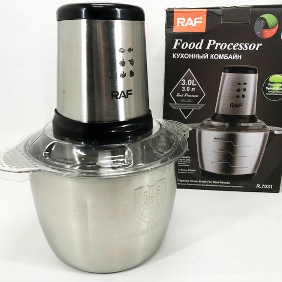 Подрібнювач RAF R.7031 настільний електричний блендер-чоппер 3 л 1000 Вт, Кухонний блендер для овочів | Зображення 9