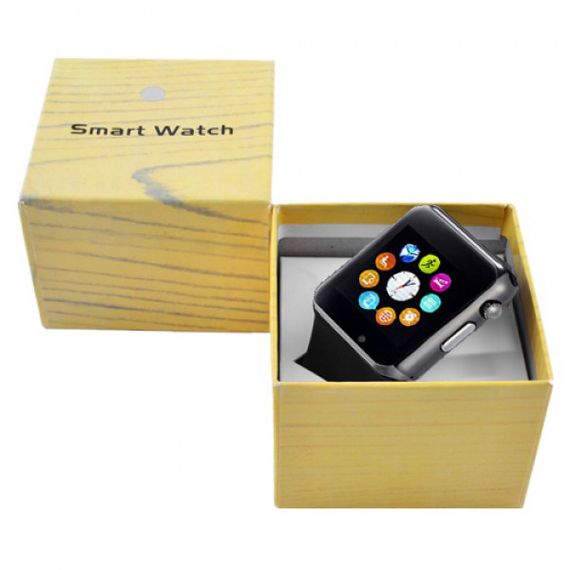 Смарт-часы Smart Watch A1 умные электронные со слотом под sim-карту + карту памяти micro-sd. KF-912 Цвет: черный