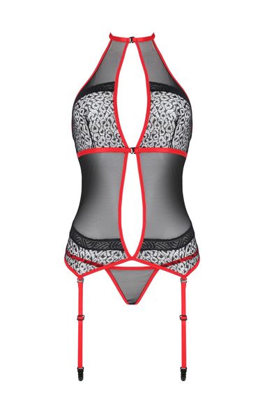 Корсет Passion SATARA CORSET Чорно-червоний S/M | Зображення 2